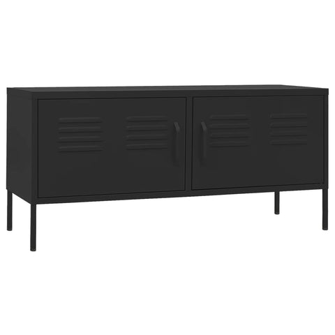 Tv Cabinet Black 105X35x50 Cm Steel Cabinets & Cupboards
