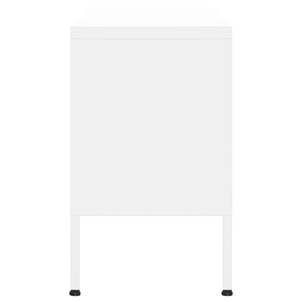 Tv Cabinet White 105X35x50 Cm Steel