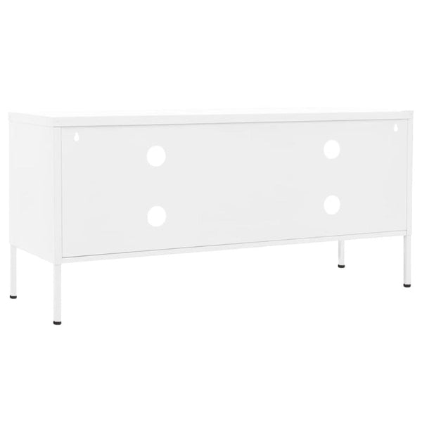 Tv Cabinet White 105X35x50 Cm Steel Tv Stands & Entertainment Units
