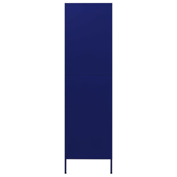 Vidaxl Wardrobe Navy Blue 90X50x180 Cm Steel Wardrobes