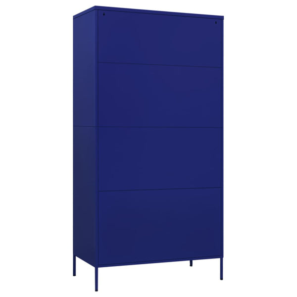 Vidaxl Wardrobe Navy Blue 90X50x180 Cm Steel Wardrobes