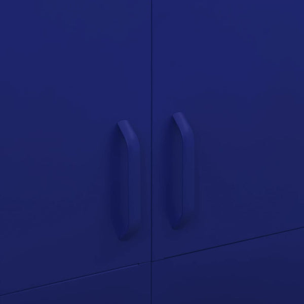 Vidaxl Wardrobe Navy Blue 90X50x180 Cm Steel Wardrobes