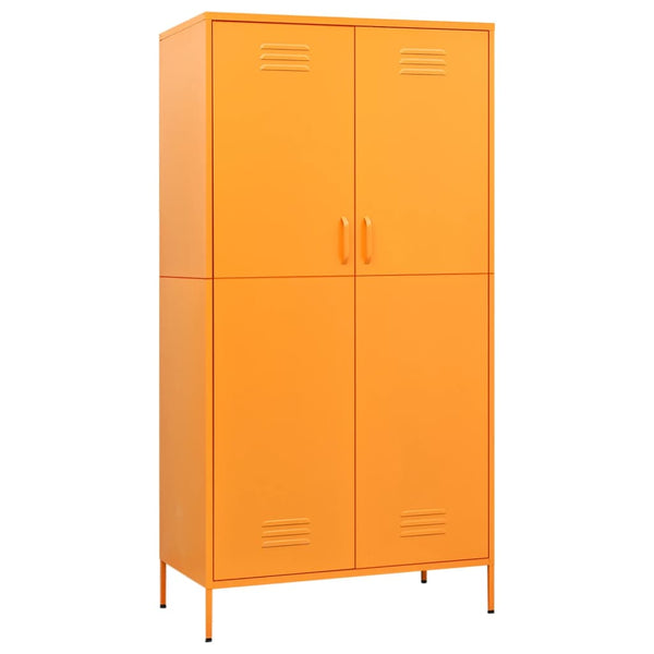 Wardrobe Mustard Yellow 90X50x180 Cm Steel Wardrobes