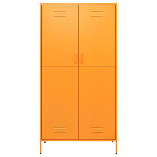 Wardrobe Mustard Yellow 90X50x180 Cm Steel Wardrobes