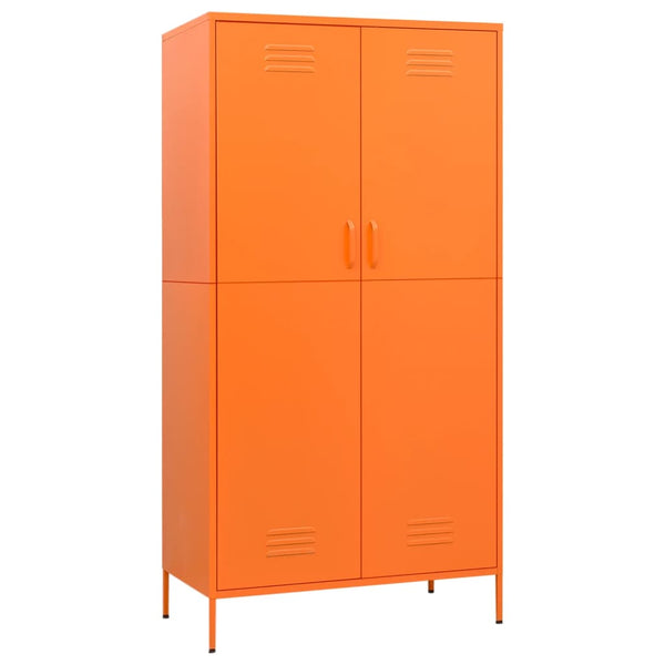 Wardrobe Orange 90X50x180 Cm Steel Wardrobes