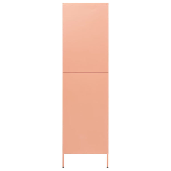Wardrobe Pink 90X50x180 Cm Steel Wardrobes