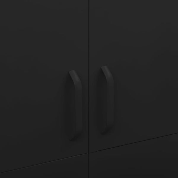 Wardrobe Black 90X50x180 Cm Steel Wardrobes
