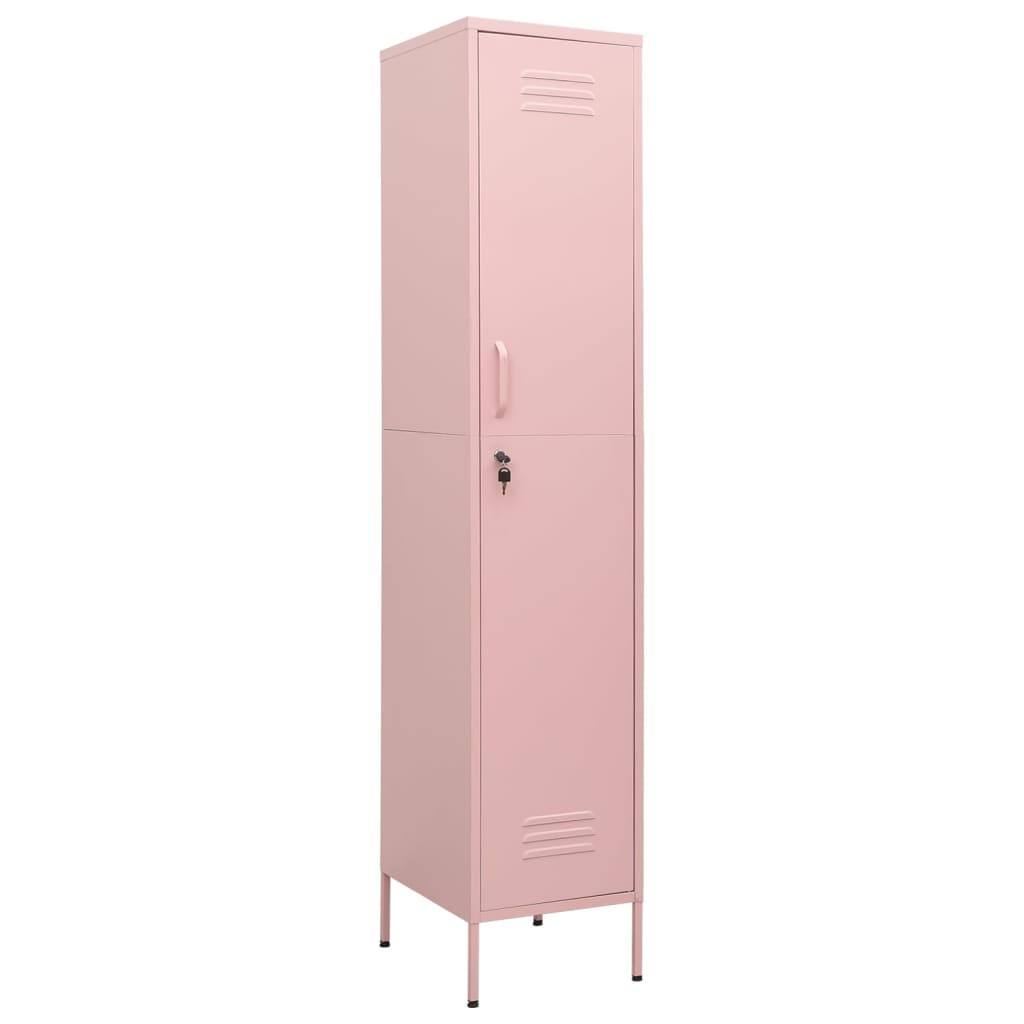 Locker Cabinet Pink 35X46x180 Cm Steel Cabinets & Cupboards