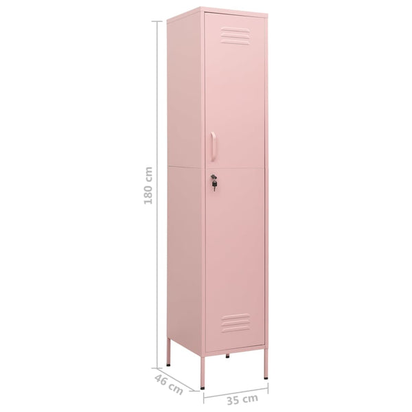Locker Cabinet Pink 35X46x180 Cm Steel Cabinets & Cupboards