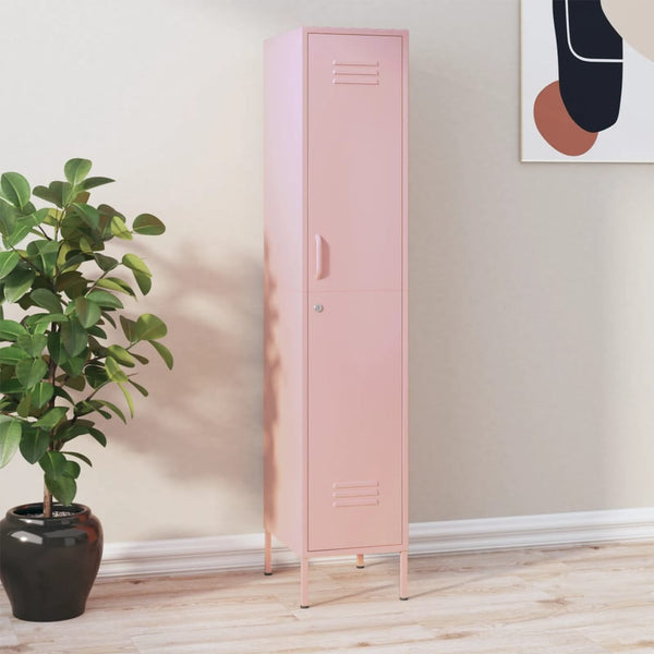 Locker Cabinet Pink 35X46x180 Cm Steel Cabinets & Cupboards
