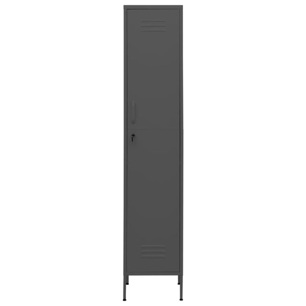 Locker Cabinet Anthracite 35X46x180 Cm Steel Cabinets & Cupboards