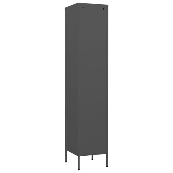 Locker Cabinet Anthracite 35X46x180 Cm Steel Cabinets & Cupboards
