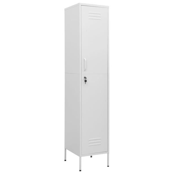 Locker Cabinet White 35X46x180 Cm Steel Cabinets & Cupboards