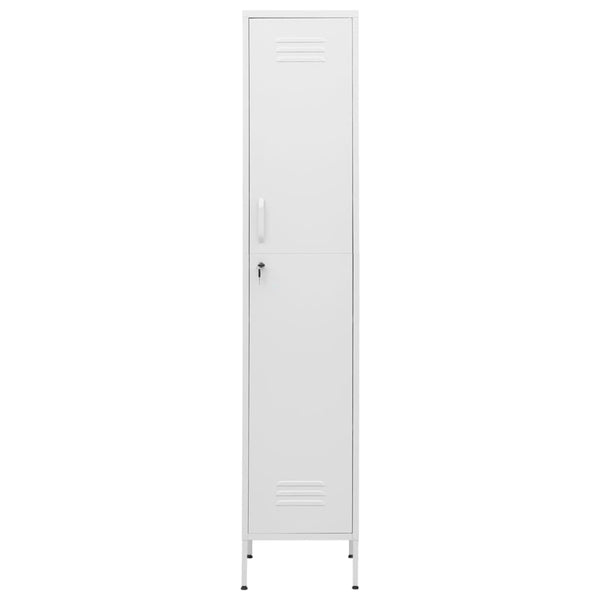 Locker Cabinet White 35X46x180 Cm Steel Cabinets & Cupboards