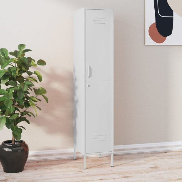 Locker Cabinet White 35X46x180 Cm Steel Cabinets & Cupboards