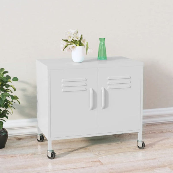 Vidaxl Storage Cabinet White 60X35x56 Cm Steel Other Kitchen Storage