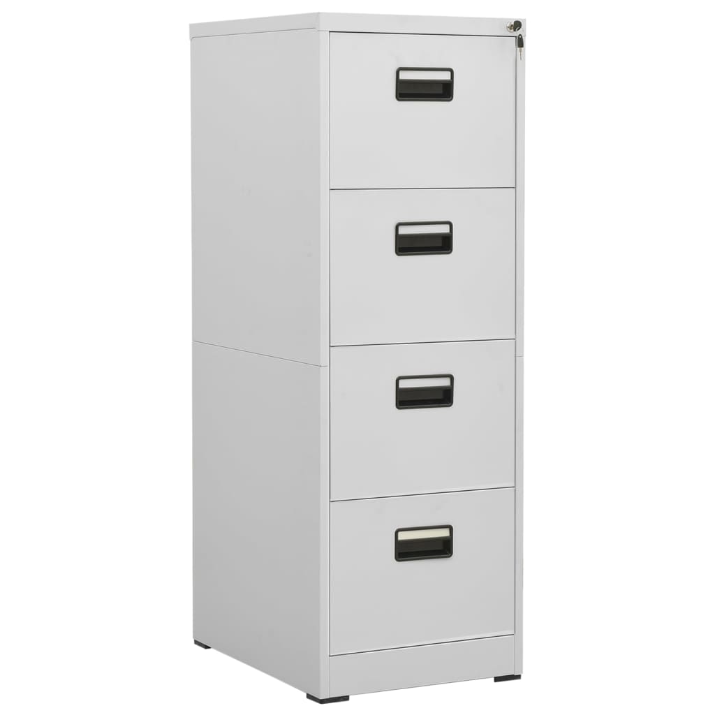 Filing Cabinets Filing Cabinet Light Grey 46X62x133 Cm Steel