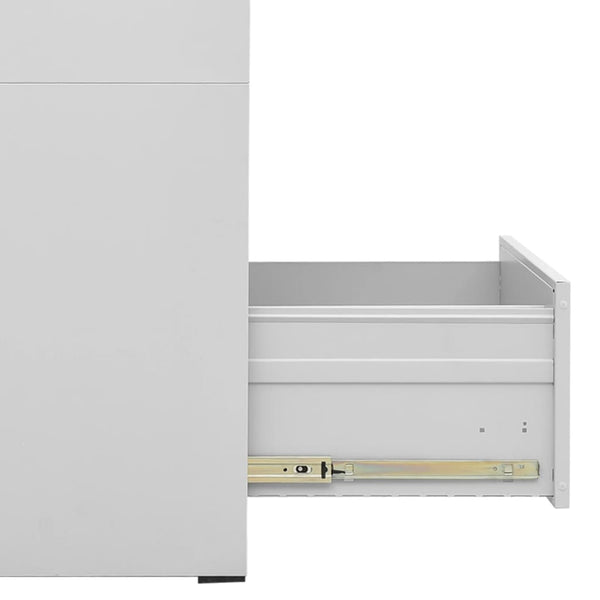 Filing Cabinets Filing Cabinet Light Grey 46X62x133 Cm Steel