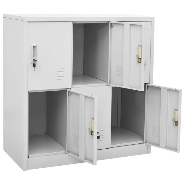 Vidaxl Locker Cabinet Light Grey 90X45x92.5 Cm Steel Cabinets & Cupboards