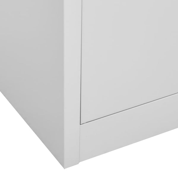 Vidaxl Locker Cabinet Light Grey 90X45x92.5 Cm Steel Cabinets & Cupboards