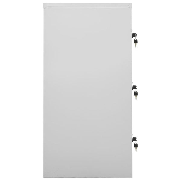 Vidaxl Locker Cabinet Light Grey 90X45x92.5 Cm Steel Cabinets & Cupboards