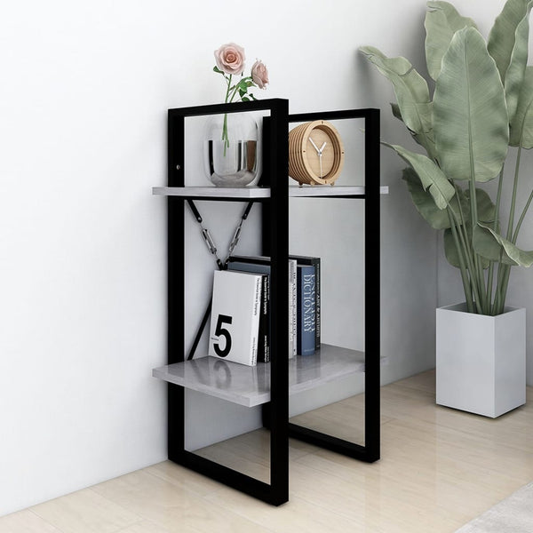 2 Tier Book Cabinet Concrete Grey 40X30x70 Cm Engineered Wood Bookshelves