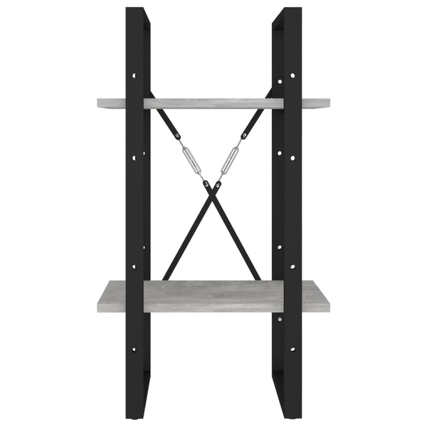 2 Tier Book Cabinet Concrete Grey 40X30x70 Cm Engineered Wood Bookshelves