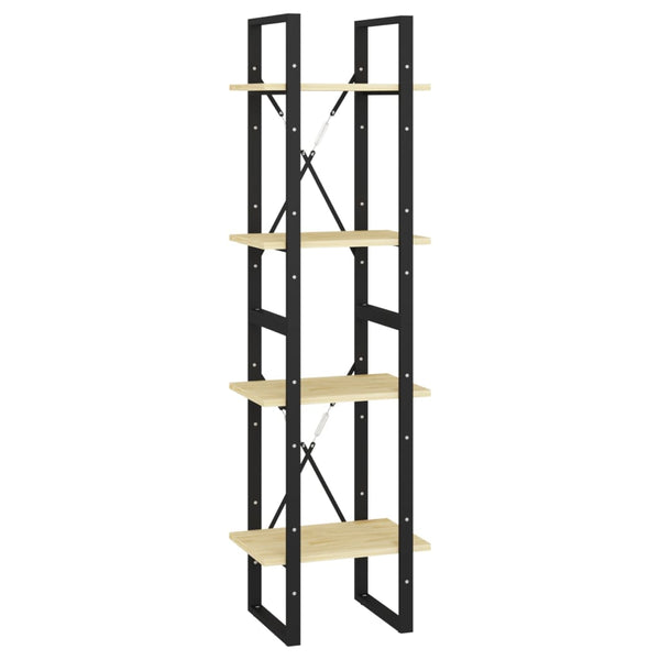 4 Tier Book Cabinet 40X30x140 Cm Solid Pine Wood Bookshelves