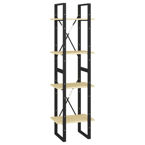 4 Tier Book Cabinet 40X30x140 Cm Solid Pine Wood Bookshelves