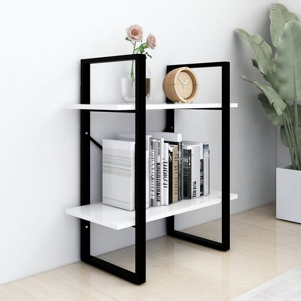2 Tier Book Cabinet White 60X30x70 Cm Engineered Wood Bookshelves