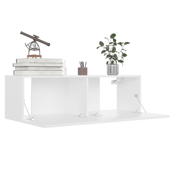 6 Piece Tv Cabinet Set White Engineered Wood Tv Stands & Entertainment Units