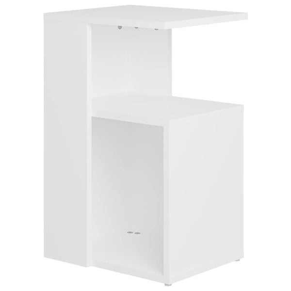 Side Table White 36X30x56 Cm Engineered Wood Side Tables