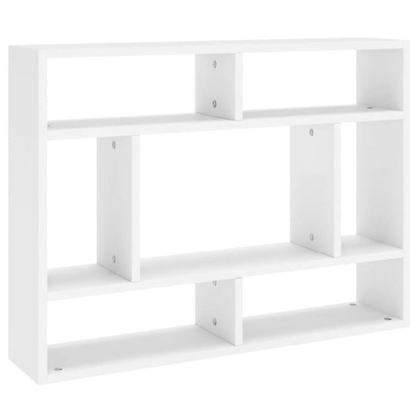 Wall Shelf White 75X16x55 Cm Engineered Wood