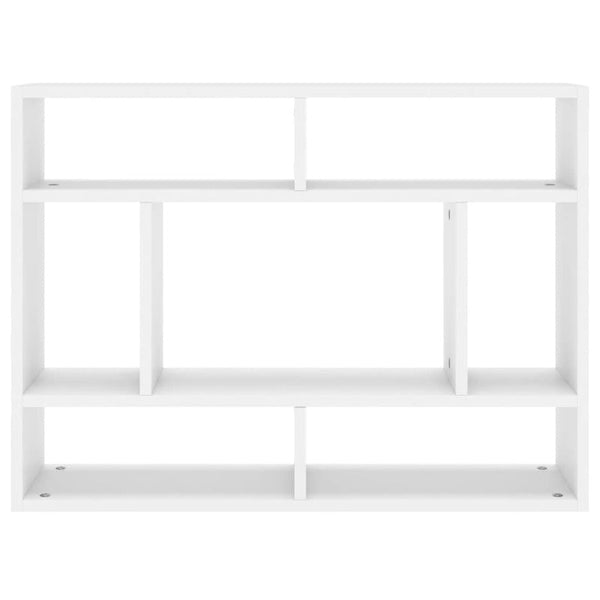 Wall Shelf White 75X16x55 Cm Engineered Wood