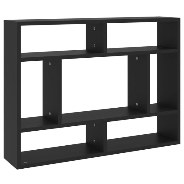 Wall Shelf Black 75X16x55 Cm Engineered Wood Wall Shelves