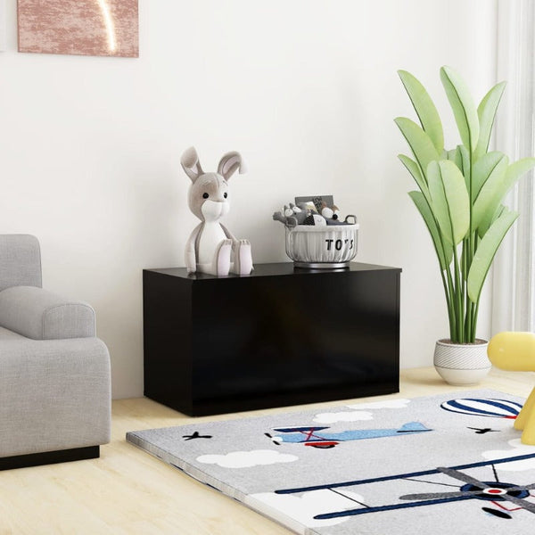 Storage Chest Black 84X42x46 Cm Engineered Wood Dressers & Chests Of Drawers