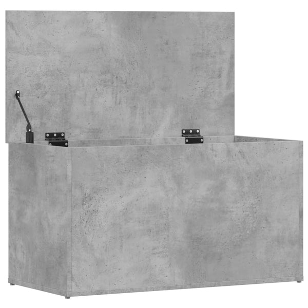 Storage Chest Concrete Grey 84X42x46 Cm Engineered Wood Blanket Boxes