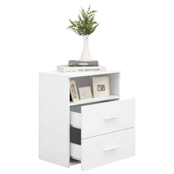 Bed Cabinet White 50X32x60 Cm Bedside Tables