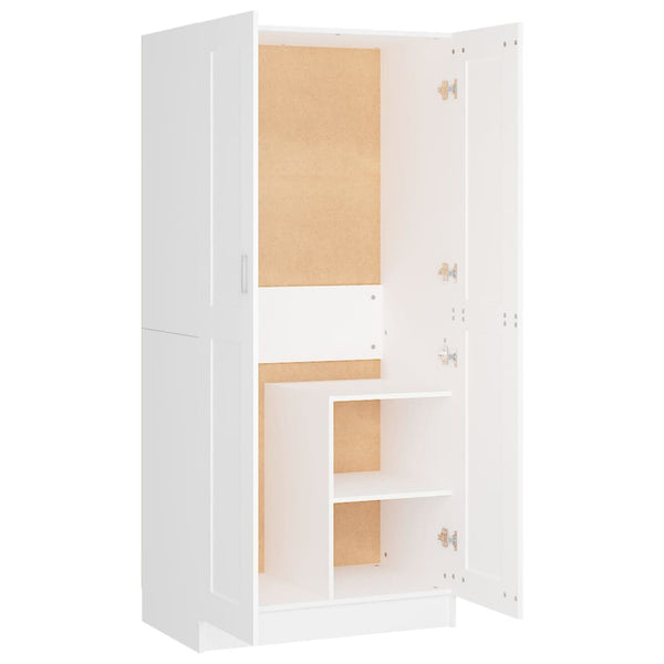Wardrobe White 82.5X51.5X180 Cm Engineered Wood Wardrobes