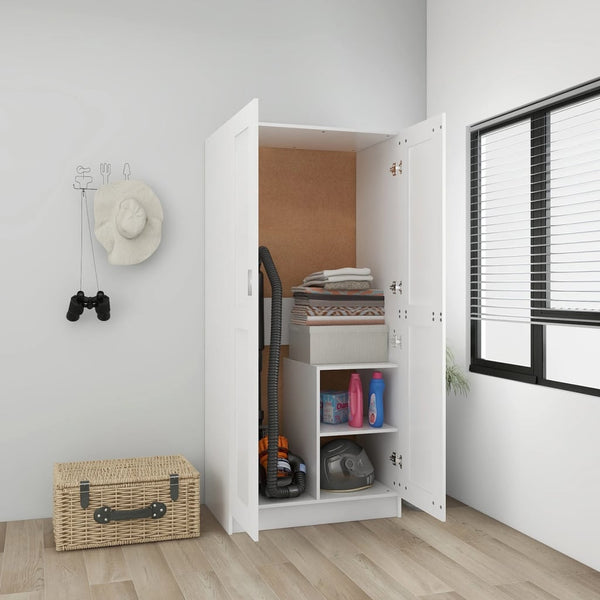 Wardrobe White 82.5X51.5X180 Cm Engineered Wood Wardrobes