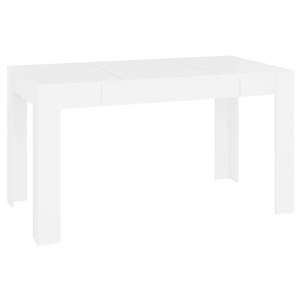 Dining Table White 140X74.5X76 Cm Engineered Wood Dining Tables