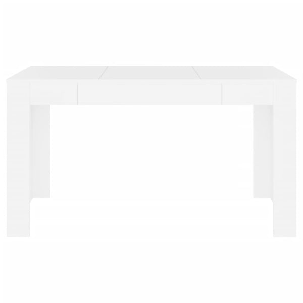 Dining Table White 140X74.5X76 Cm Engineered Wood Dining Tables