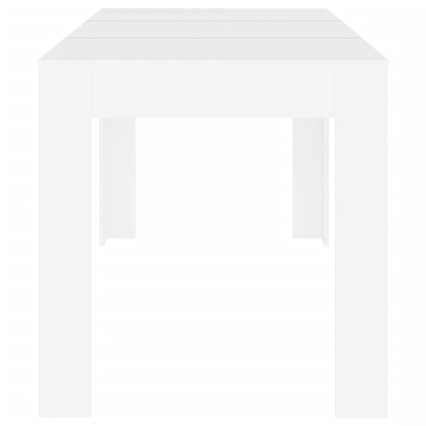 Dining Table White 140X74.5X76 Cm Engineered Wood Dining Tables