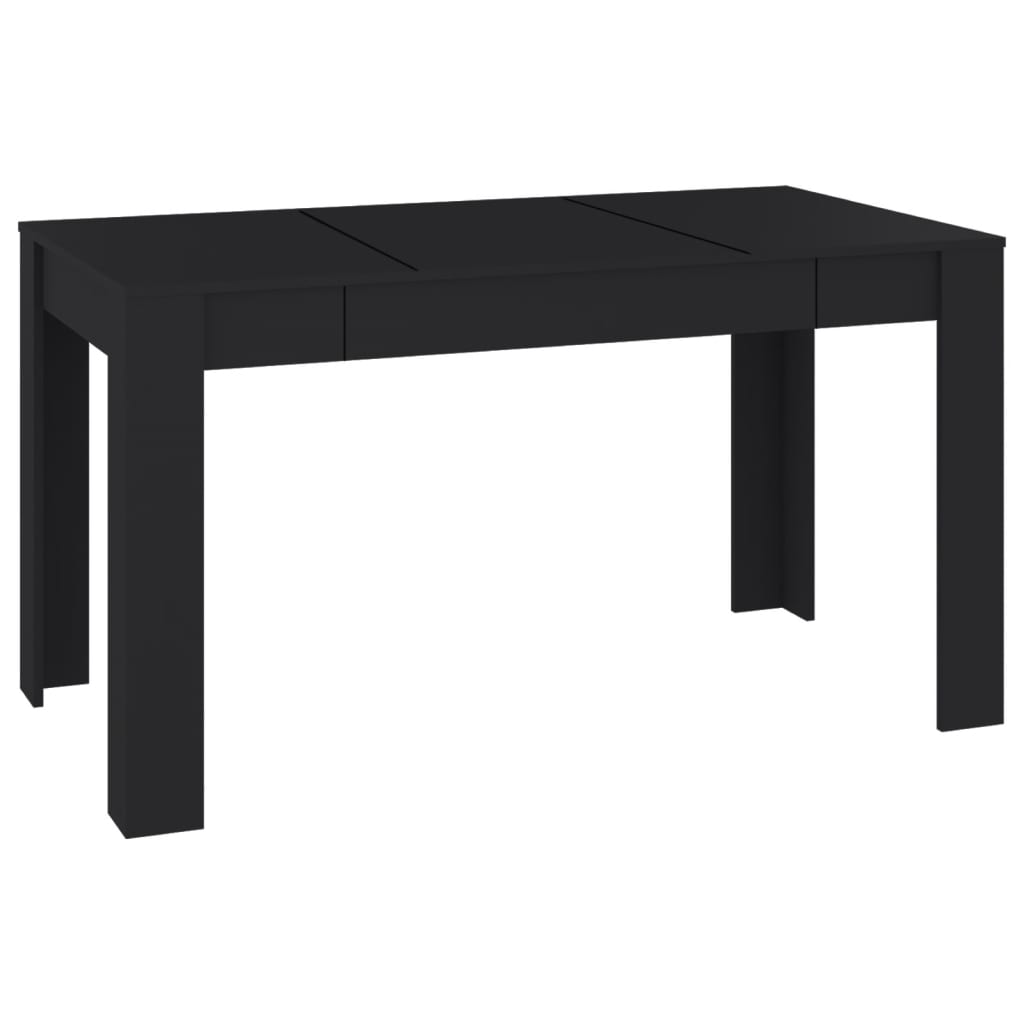 Dining Table Black 140X74.5X76 Cm Engineered Wood Dining Tables