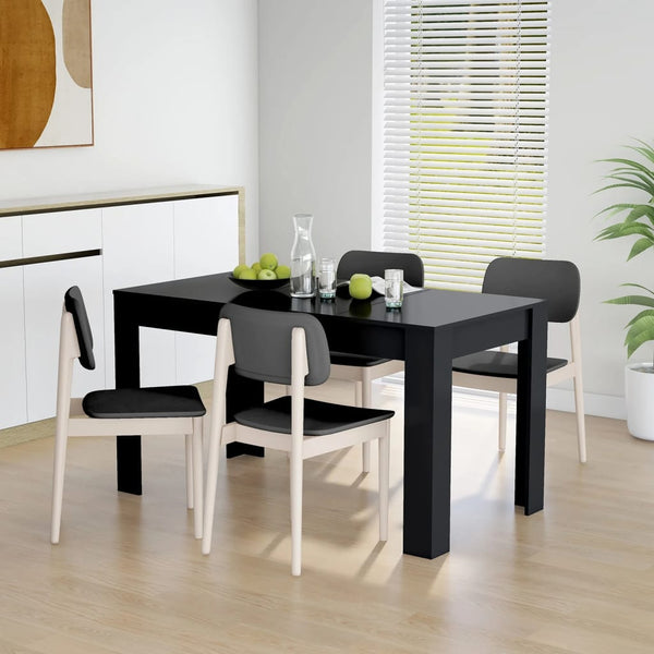 Dining Table Black 140X74.5X76 Cm Engineered Wood Dining Tables