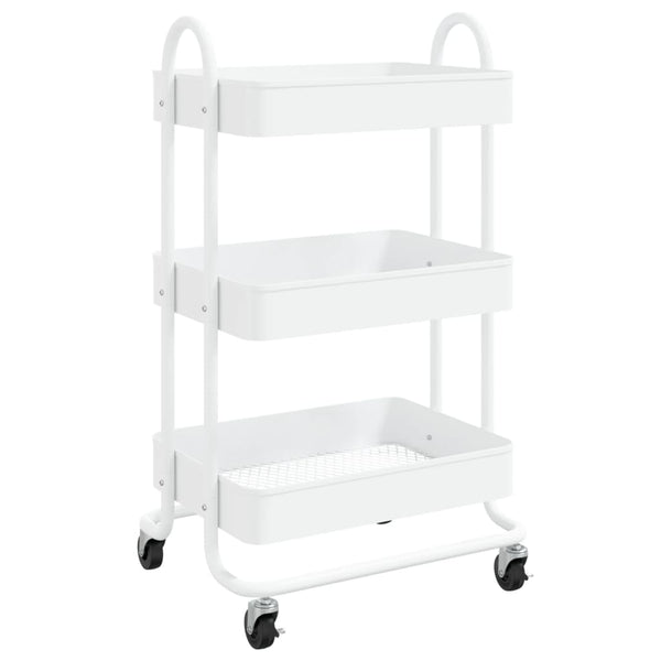 3 Tier Trolley White 43X34x79 Cm Steel Other Home Furniture
