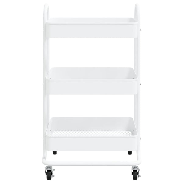 3 Tier Trolley White 43X34x79 Cm Steel Other Home Furniture