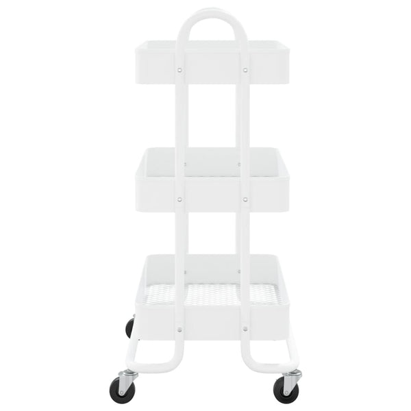 3 Tier Trolley White 43X34x79 Cm Steel Other Home Furniture