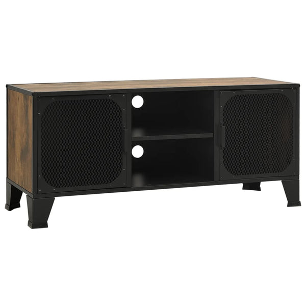 Tv Cabinet Rustic Brown 105X36x47 Cm Metal And Mdf Tv Stands & Entertainment Units