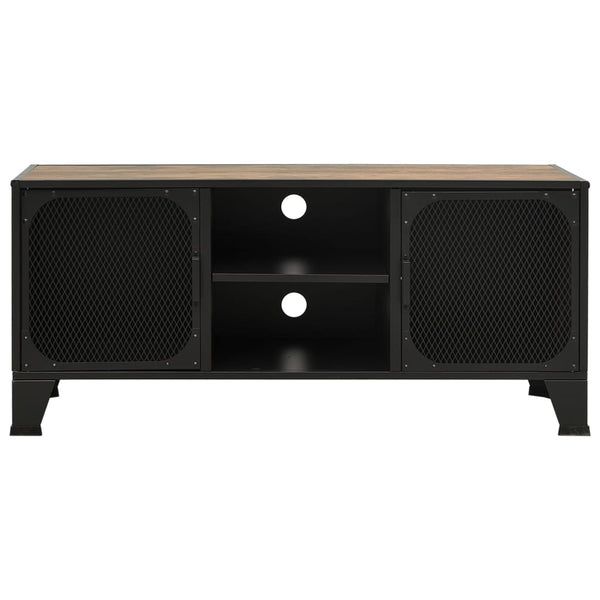 Tv Cabinet Rustic Brown 105X36x47 Cm Metal And Mdf Tv Stands & Entertainment Units
